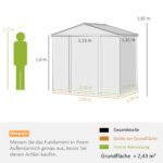 Sodo įrankių namelis su dvišlaičiu stogu ir rakinamomis stumdomomis durimis 2,43 m²