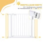 Apsauginiai praėjimo varteliai be gręžimo, 75–96 cm reguliuojamo pločio