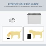 Pakelta šėrimo stotelė dideliems šunims su daiktadėže