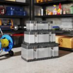 Tvirtas 3 dalių įrankių dėžių rinkinys iš nerūdijančio plieno ir plastiko