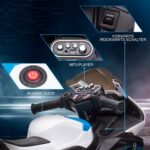 Elektrinis vaikiškas motociklas su šviečiančiais žibintais ir 3 muzikos režimais 1,5–5 metų vaikams