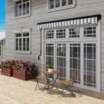 Pusiau kasetinė elektrinė markizė su nuotolinio valdymo pulteliu 350 x 250 cm