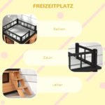 Šuns būda su stogo terasa ir laipteliais atspari orams