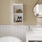 Pakabinama dviejų lygių vonios spintelė