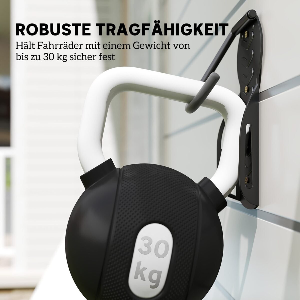 4 dalių sulankstomas vertikalus sieninis dviračio laikiklių komplektas su 30 kg keliamąja galia