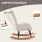 Supamasis krėslas su tedžio audinio apmušalu ir juosmens pagalve