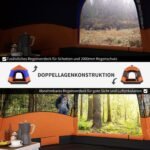 Dvisienė greito surinkimo palapinė 4 asmenims