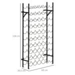 Sieninė metalinė vyno lentyna 60 buteliams