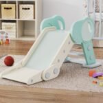 Sulankstoma vaikų čiuožykla su neslystančiais laipteliais