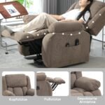 Elektrinis masažinis krėslas su atlošo reguliavimu ir atramos funkcija