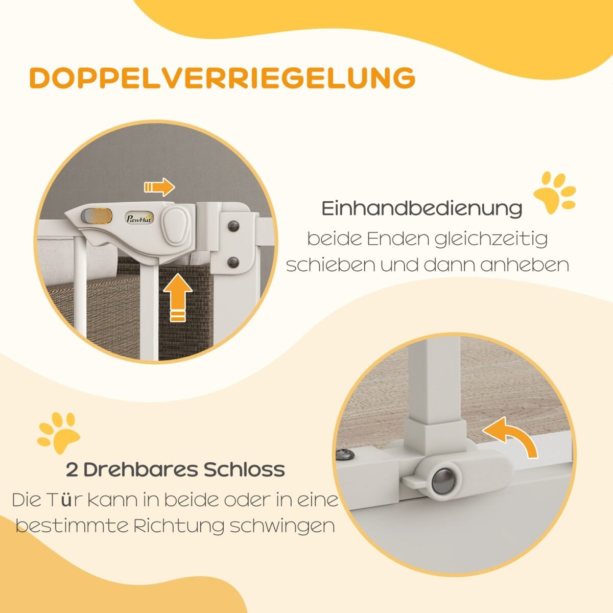 Reguliuojami augintinių apsaugos varteliai durims ir laiptinėms 74-87 cm pločio