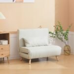 Konvertuojama vienvietė sofa-lova su reguliuojamu atlošu