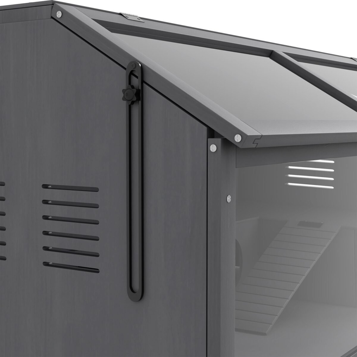 Graužikų narvas iš eglės medienos su priedais