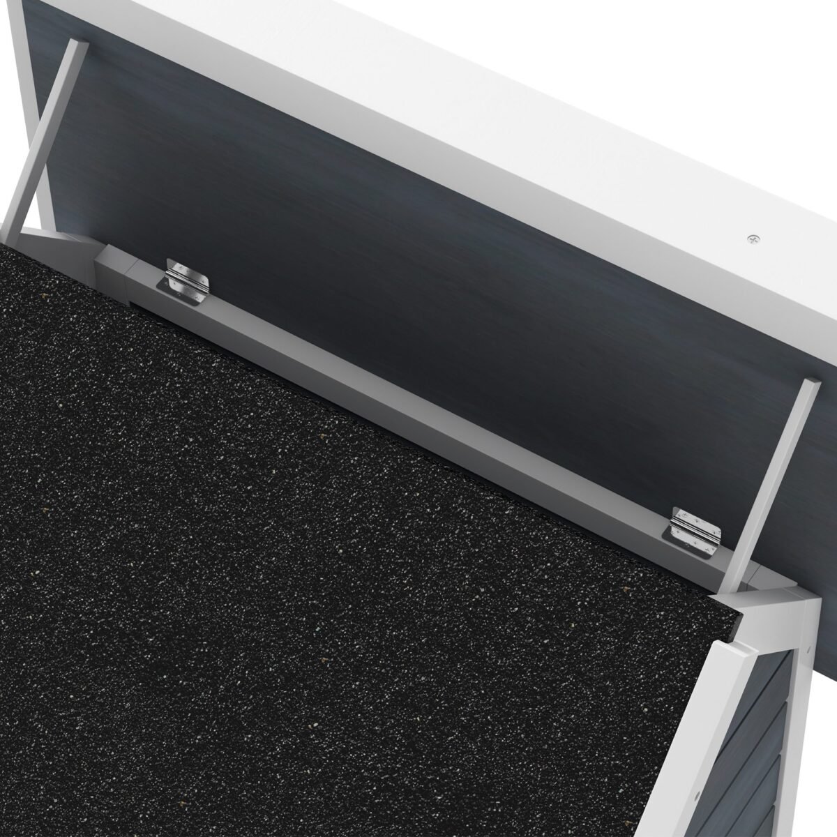 Lauko katės namelis su langu ir atverčiamu stogu