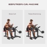 Bicepso ir tricepso treniruočių stotelė su 5 sėdynės ir 25 kampo nustatymais