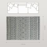 Boho dizaino vidaus ir lauko kilimas