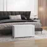 MDF daiktadėžė su saugiu dangčiu ir dviem rankenomis