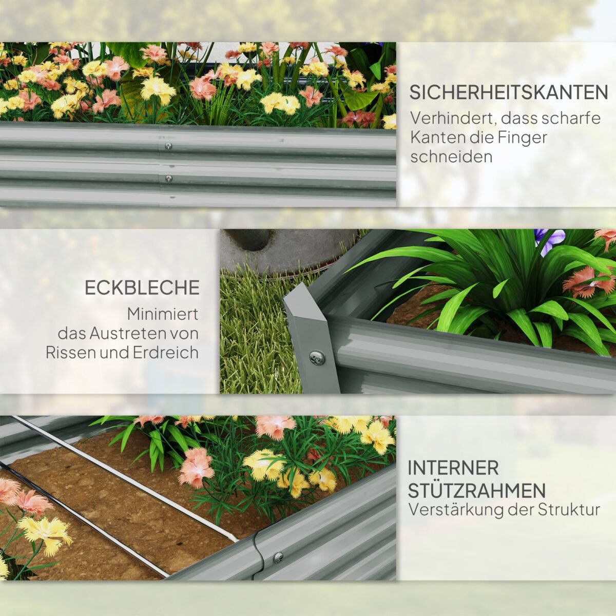 30 cm gylio pakelta lysvė iš cinkuoto plieno su apsauginiu kraštu