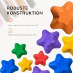 6 vaikiški balansavimo akmenys, neslystantys ir sudedami