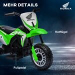 Elektrinis vaikiškas motociklas Honda su garso efektais