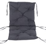 2 kėdžių pagalvėlės su atlošu, 8 cm storio, su tvirtinimo juostelėmis