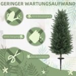 Dirbtinių, realistiškų kiparisų rinkinys (2 vnt.), skirtas vidaus ir lauko erdvėms