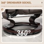 Pasukamas relaksacinis krėslas su pakoja ir supimo funkcija