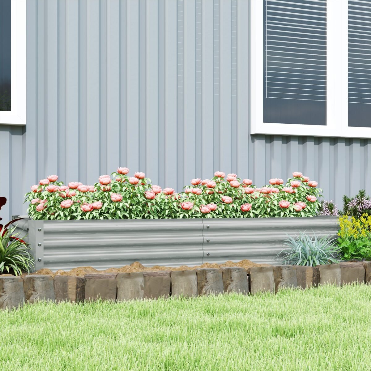 30 cm gylio pakelta lysvė iš cinkuoto plieno su apsauginiu kraštu