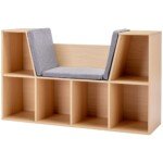 Vaikų lentyna su suoliuku ir pagalvėle