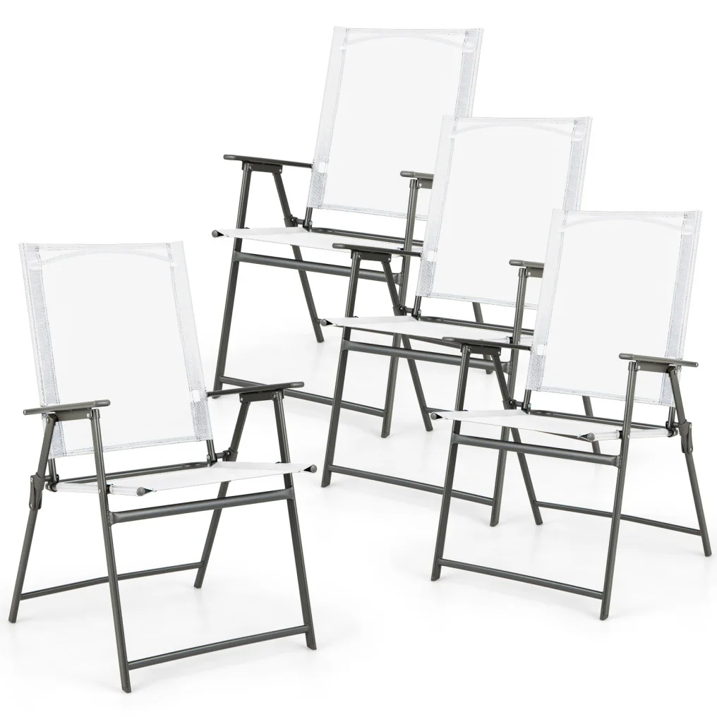 Set_of_4_Patio_Folding_Chair_Set-3.jpg_big1016 Sulankstomos lauko kėdės (4 vnt.) su patogiu porankiu (Balta)