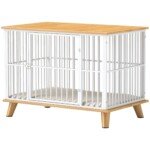 Šunų narvas iš plieno ir medienos drožlių plokščių su nuimama pagalvėle