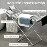 Elektrinis sulankstomas džiovinimo stovas, 144 cm ilgio