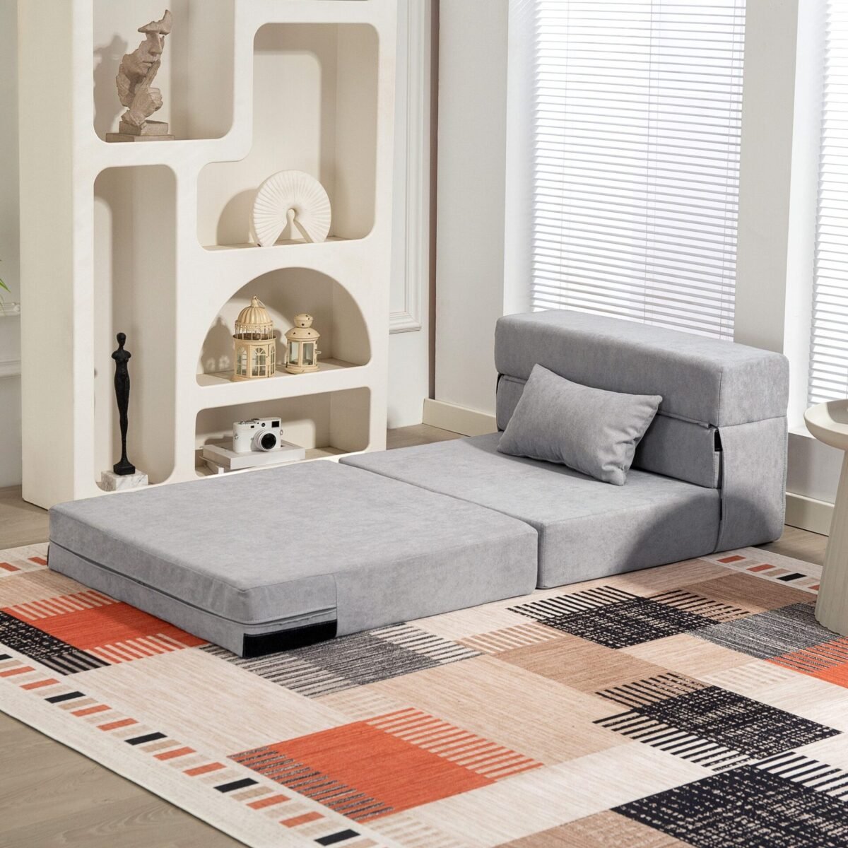 Daugiapozicinis grindinis fotelis-lova