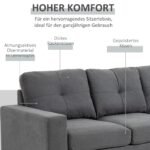 Trivietė skandinaviško stiliaus kampinė sofa su sagomis