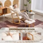 Supamasis krėslas su pakoja ir fliso danga