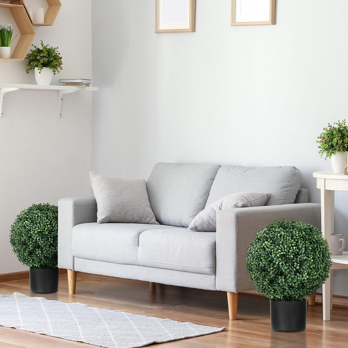 Dirbtinis rutulinis buksmedis, 52x40 cm, 2 vnt.