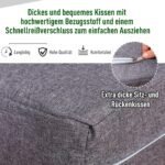 Keturių dalių lauko baldų komplektas su aliuminio rėmu ir staliuku su integruota daiktadėže