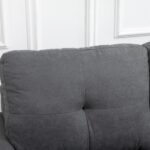 Trivietė skandinaviško stiliaus kampinė sofa su sagomis
