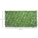 UV spinduliams atspari dirbtinė gyvatvorė su klevo lapų imitacija, 300 x 150 cm