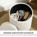 Kordinis pufas su daiktadėže ir plieniniu pagrindu