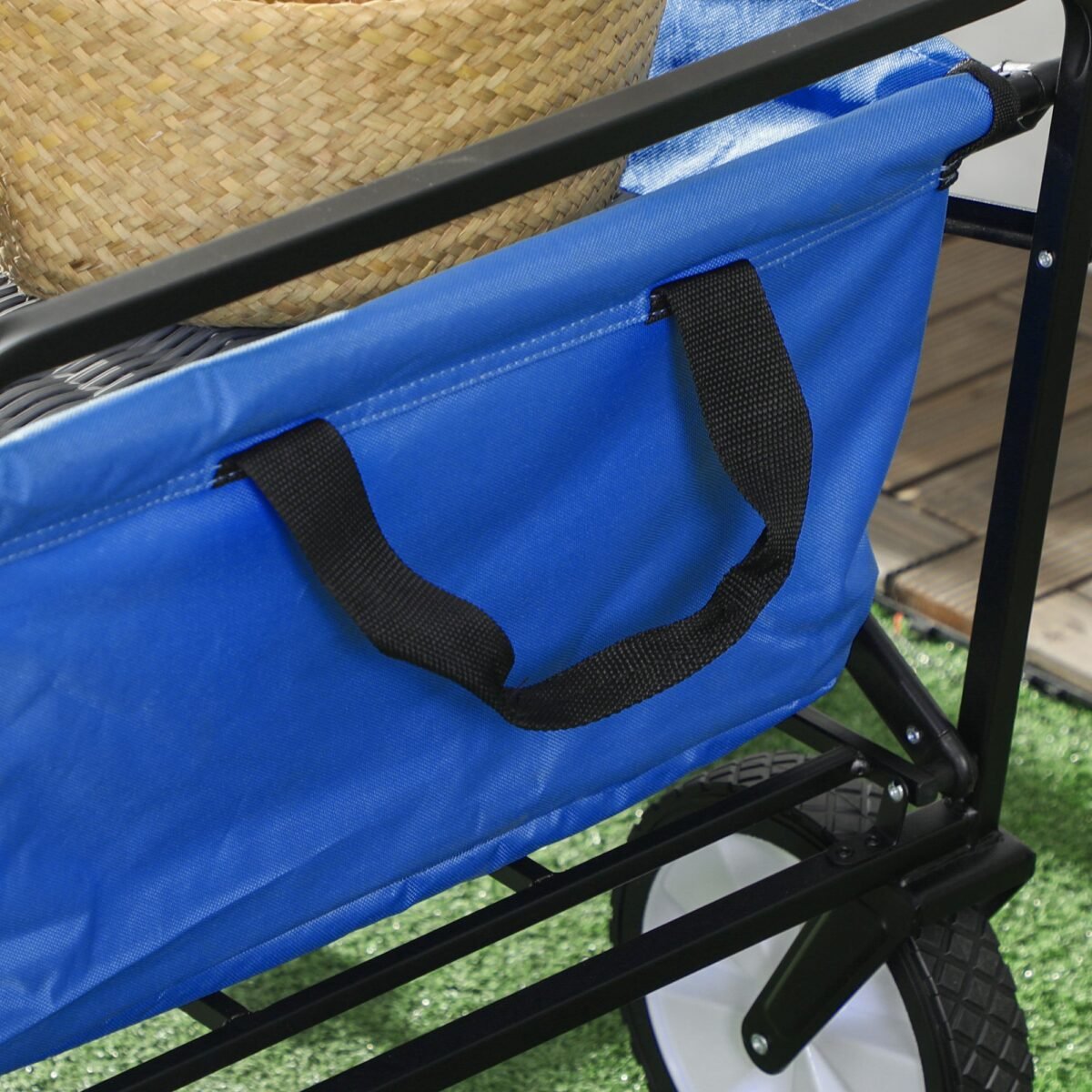 Universalus sulankstomas vežimėlis su reguliuojama rankena