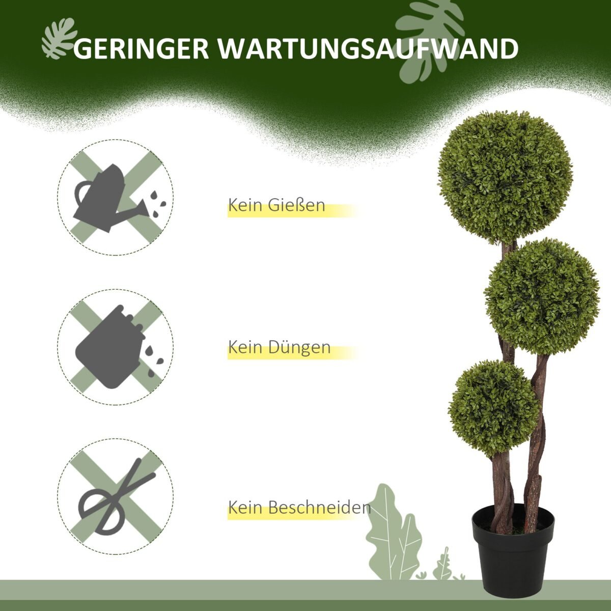 Realistiškas dirbtinis buksmedis vidaus ir laukui