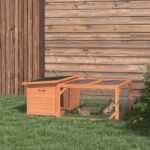 Atsparus oro sąlygoms triušių narvas su voljeru ir išimamu dugnu