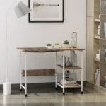 Sulankstomas daugiafunkcis rašomasis stalas su ratukais