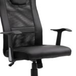 Ergonomiška biuro kėdė su juosmens ir galvos atramomis ir reguliuojamu aukščiu