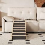 Medinė šunų rampa su neslystančia danga