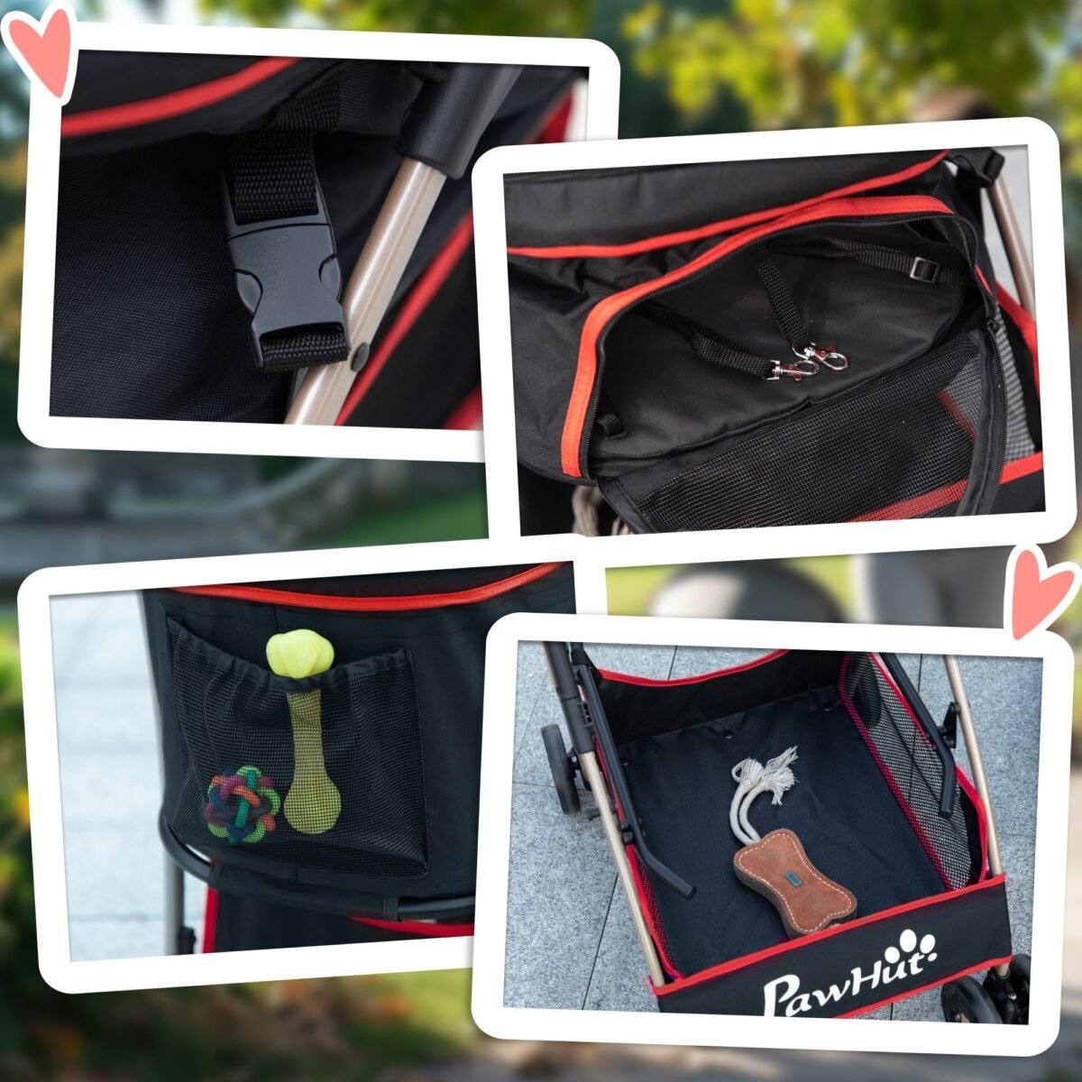 Sulankstomas šunų vežimėlis virstantis transportavimo krepšiu iki 10 kg