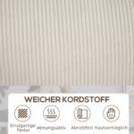 Trivietė sofa su kordiniu apmušalu ir spyruokliniu sėdynės pagrindu