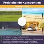 Nešiojamas daugiafunkcis sporto tinklas su dvejopu aukščio reguliavimu