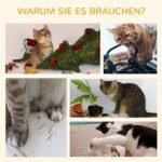 Daugiapakopė kačių draskyklė su žaidimų ir poilsio zonomis